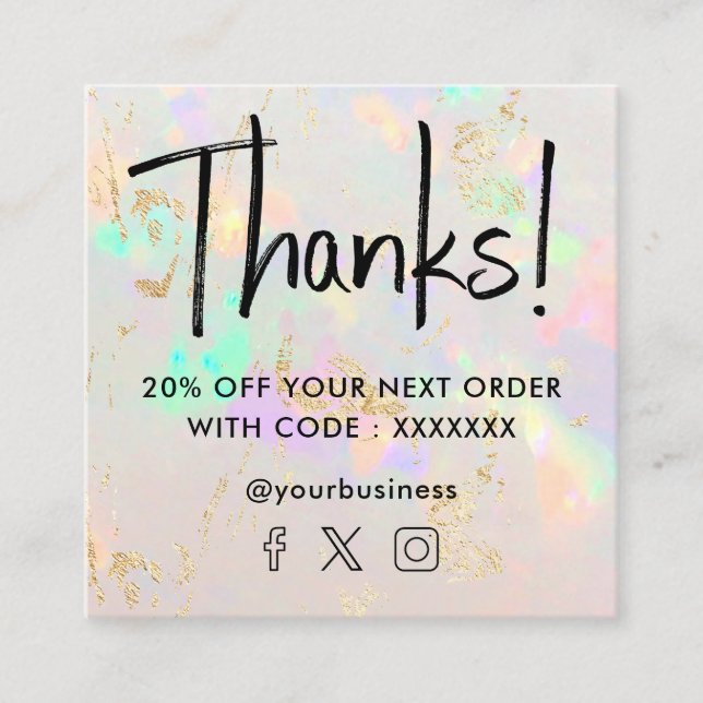 cartão de desconto opcional gemstone (Frente)