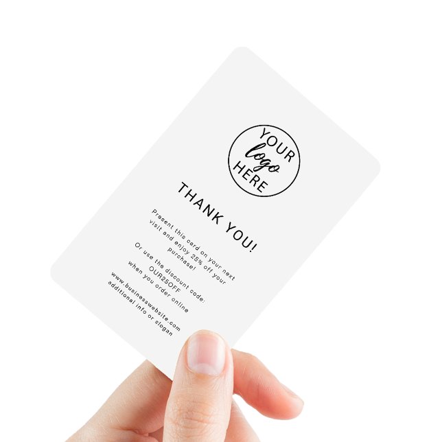 Cartão de desconto para logotipo comercial persona (Custom Business Logo Discount Card)