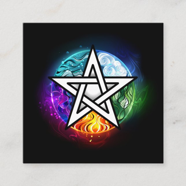 Cartão De Desconto Pentagrama do Wiccan (Frente)