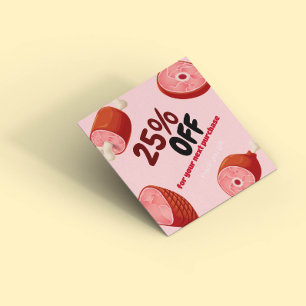 Cartão De Desconto Personalizar empresa Compro Butcher