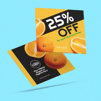 Cartão De Desconto Personalizar empresa | Empresa Orange