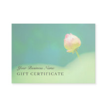 © Pinkish White Lotus Greenery Gift Certificate
