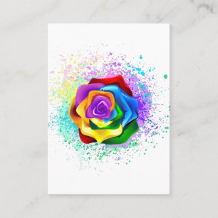 Cartão De Desconto Rosa de arco-íris colorido