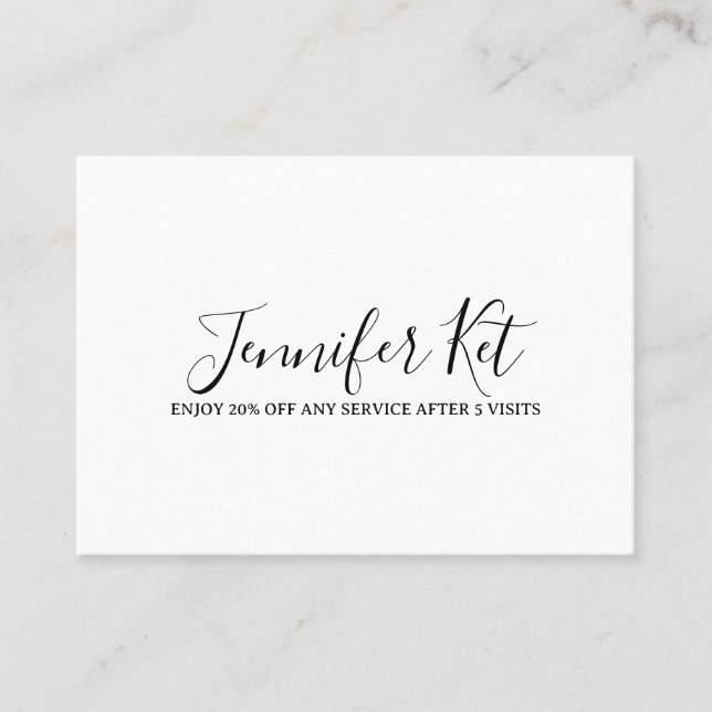 Cartão De Desconto Salon spa business discount offer website visits a (Frente)