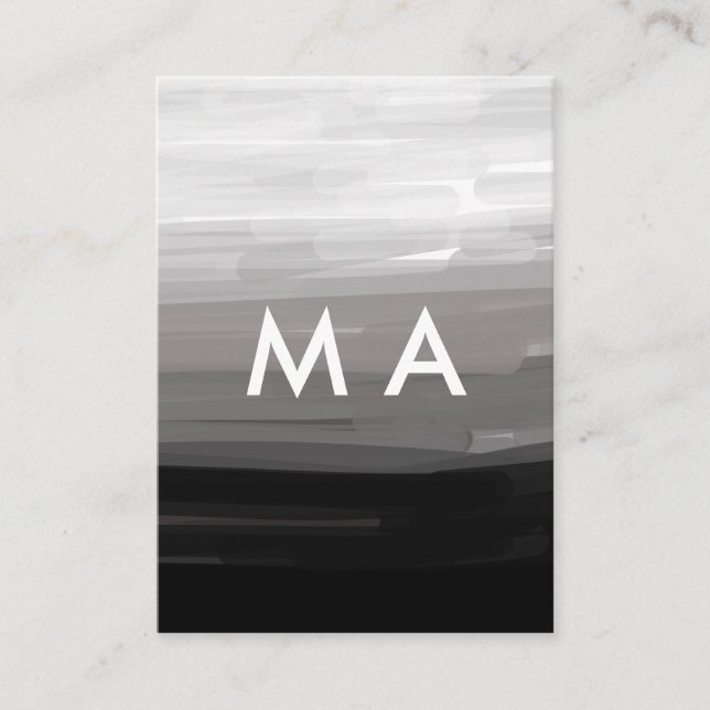 Cartão De Desconto Simple monogram add your name letter man minimal t (Frente)