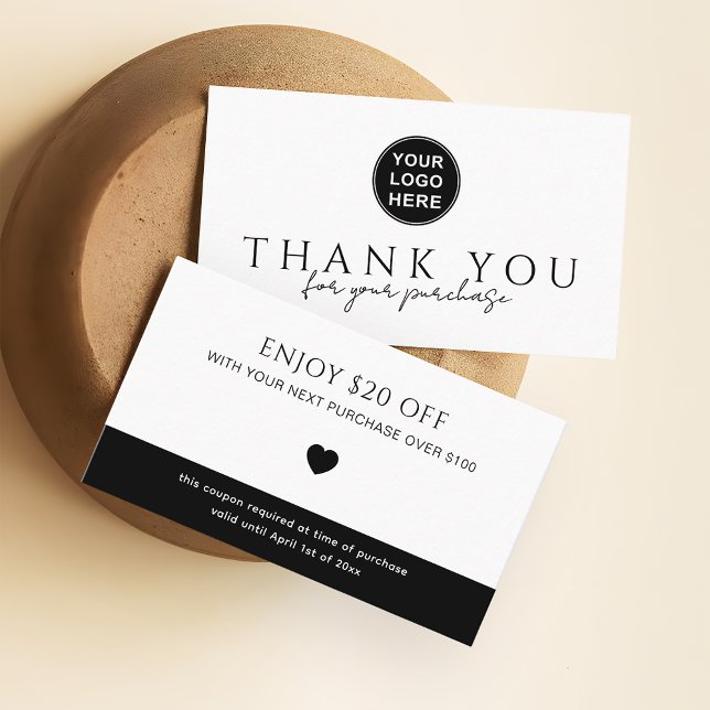 Cartão De Desconto Small Business Marketing Customer (Criador carregado)