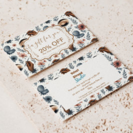 Cartão De Desconto Soft Floral Lash Artist Beauty Studio