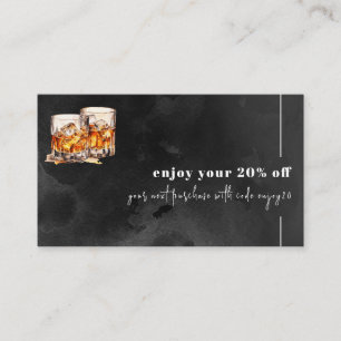 Cartão De Desconto Uísque preto