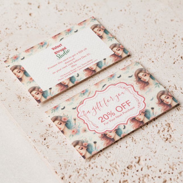 Cartão De Desconto Watercolor Lash Artist (Criador carregado)