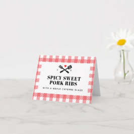 Cartão de Descrição da Xadrez Picnic Vermelha I Do
