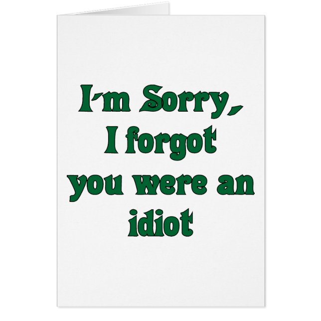 Cartão de desculpa (Frente)