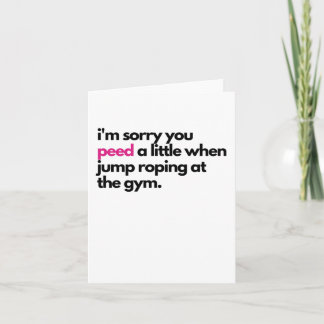 Cartão de Desculpas por ter Urinado
