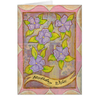 Cartão de Desejo de Aniversário