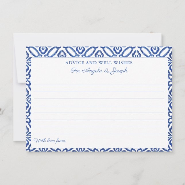 Cartão de Desejo de Conselhos de Azulejos Azuis Me (Frente)