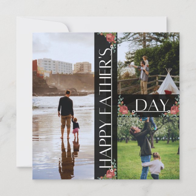 Cartão de desejo de Dia de os pais feliz (Frente)