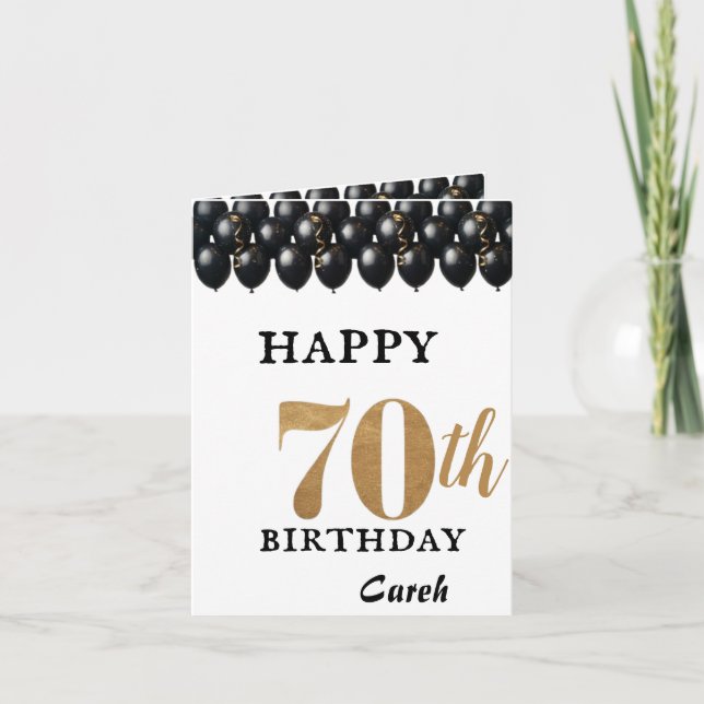 cartão de desejos de 70 (Frente)