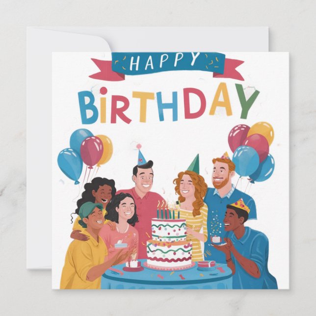 Cartão de Desejos de Aniversário (Frente)