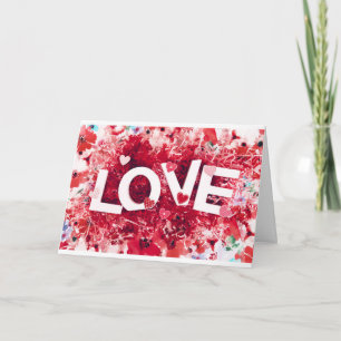 CARTÃO DE DESEJOS DE ANIVERSÁRIO "CHEIO DE AMOR"