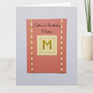 Cartão de Desejos de Aniversário com Letras