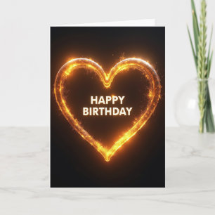 Cartão de Desejos de Aniversário Luminoso