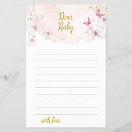 Cartão de Desejos de Borboleta para Bebê