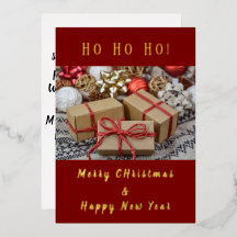 Cartão de Desejos de Natal com Foto Personalizada