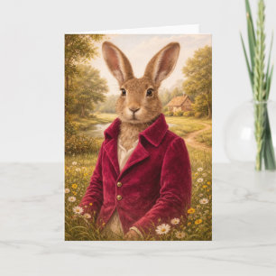 Cartão de desejos de uma lebre do campo