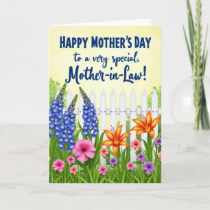 Cartão de Desejos do Dia das Mães Azure Blooms