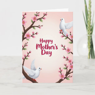 Cartão de Desejos do Dia das Mães Blush