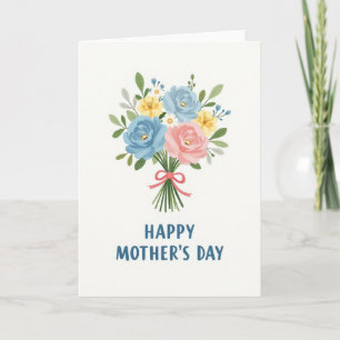 Cartão de Desejos do Dia das Mães Floral