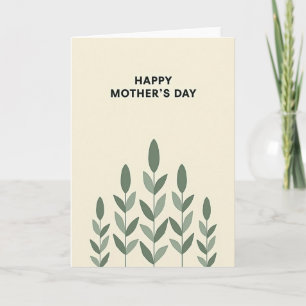 Cartão de Desejos do Dia das Mães Floral Feliz