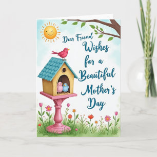 Cartão de Desejos do Dia das Mães Floral Friend
