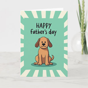 Cartão de Desejos do Dia dos Pais com Cachorrinho