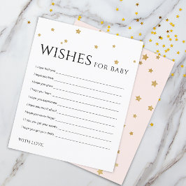 Cartão de Desejos e Dicas para Bebê com Estrelas D