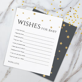Cartão de Desejos e Dicas para Bebê com Estrelas D