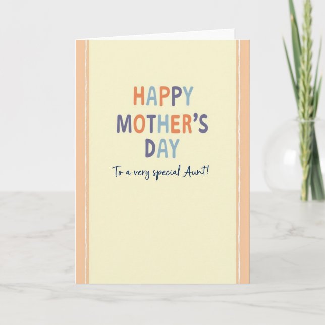 Cartão de Desejos Felizes do Dia das Mães (Frente)
