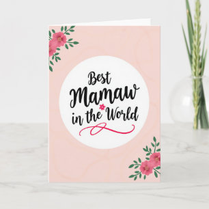 Cartão de Desejos Florais para a Melhor Mamãe