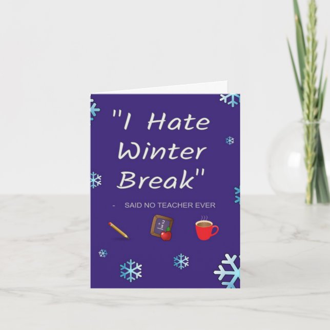 Cartão de Desempate de Inverno do Professor (Frente)