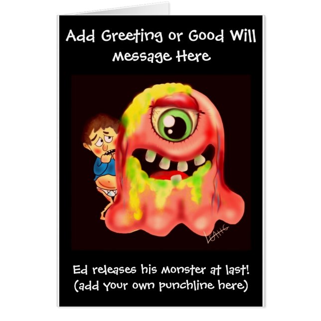 Cartão de desenho animado "circuncante" engraçado  (Frente)