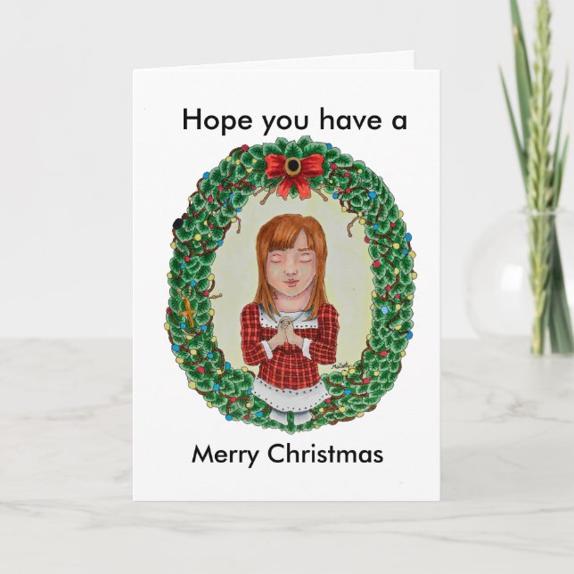 Cartão de Desenho Cópico de Natal Bonito (Frente)