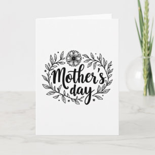 Cartão de desenho do Dia das Mães Botânicas
