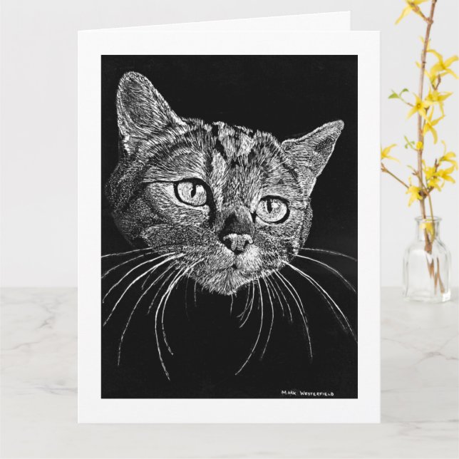 Cartão de desenho do quadro de arranhar rosto de g (Flor Amarela)
