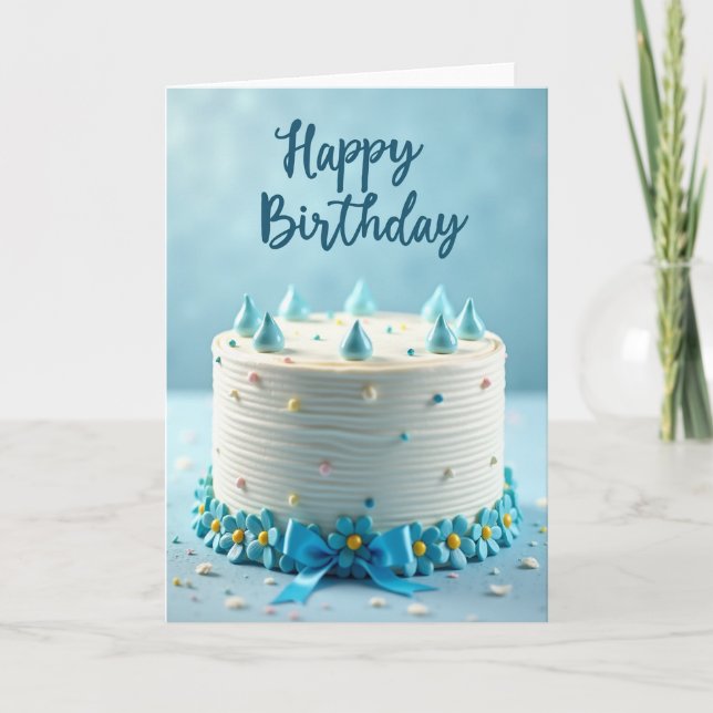 Cartão de Design de Bolo Listrado (Frente)