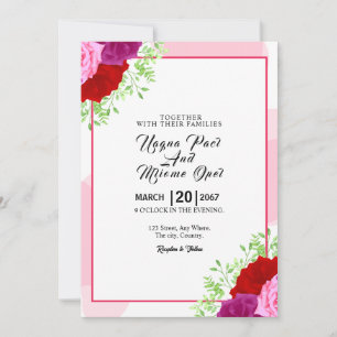 Cartão de Design de placa de convite de casamento