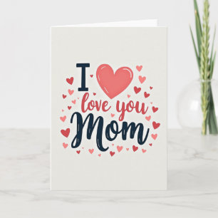 Cartão de Design de Tributo à Mãe de Coração