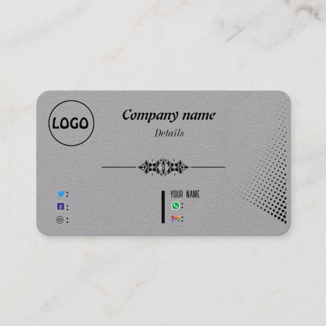 cartão de design exclusivo (Frente)