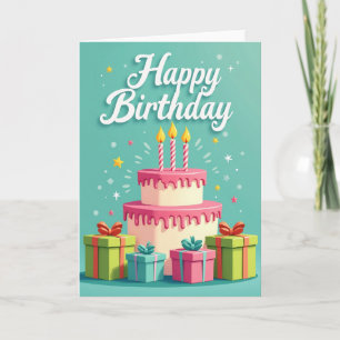 Cartão de Design Gráfico de Aniversário
