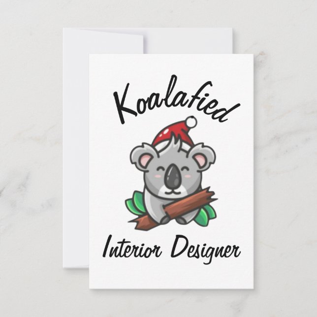 Cartão de Designer de Interiores Koalafied (Frente)