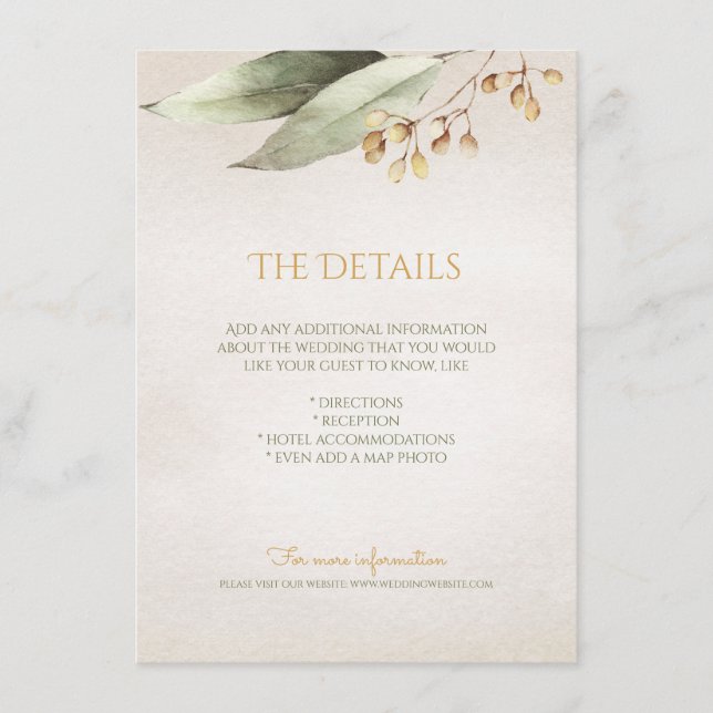 Cartão de detalhe da vegetação botânica da vintage (Frente)