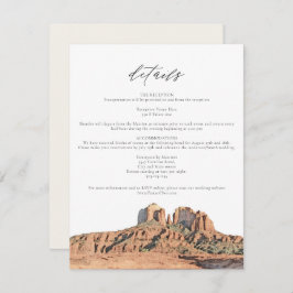 Cartão de Detalhes da Arizona do Deserto SEDONA Wa